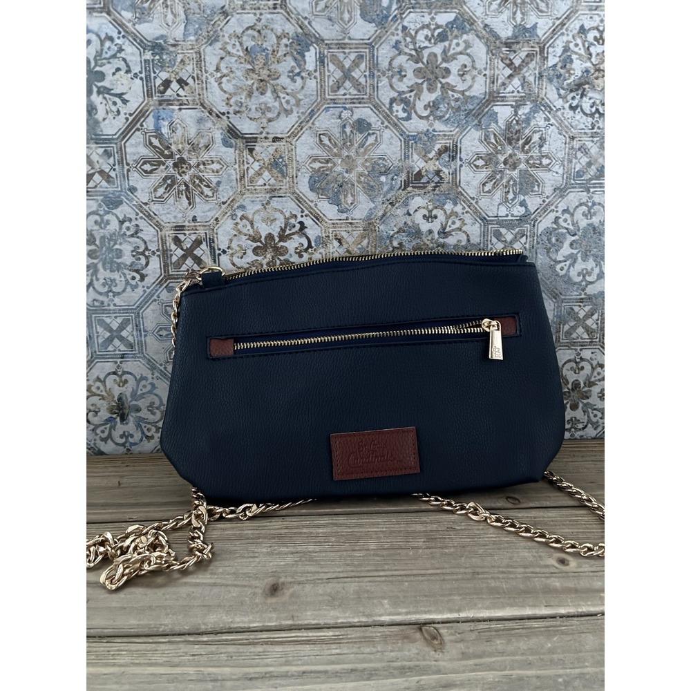 St Louis Cardinals Faux Blue‎ Leather Crossbody Purse Sports Nerdy